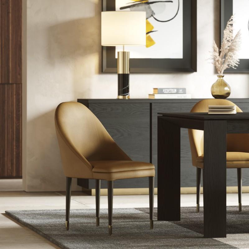 XXIe siècle et contemporain CUSTOM MADE Chaise design sur mesure avec des am designs et une Silhouette épurée/cuir en vente