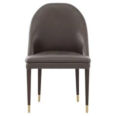 Custom Made Designer Chair with Clean Lines And A Sleek Silhouette/Leather