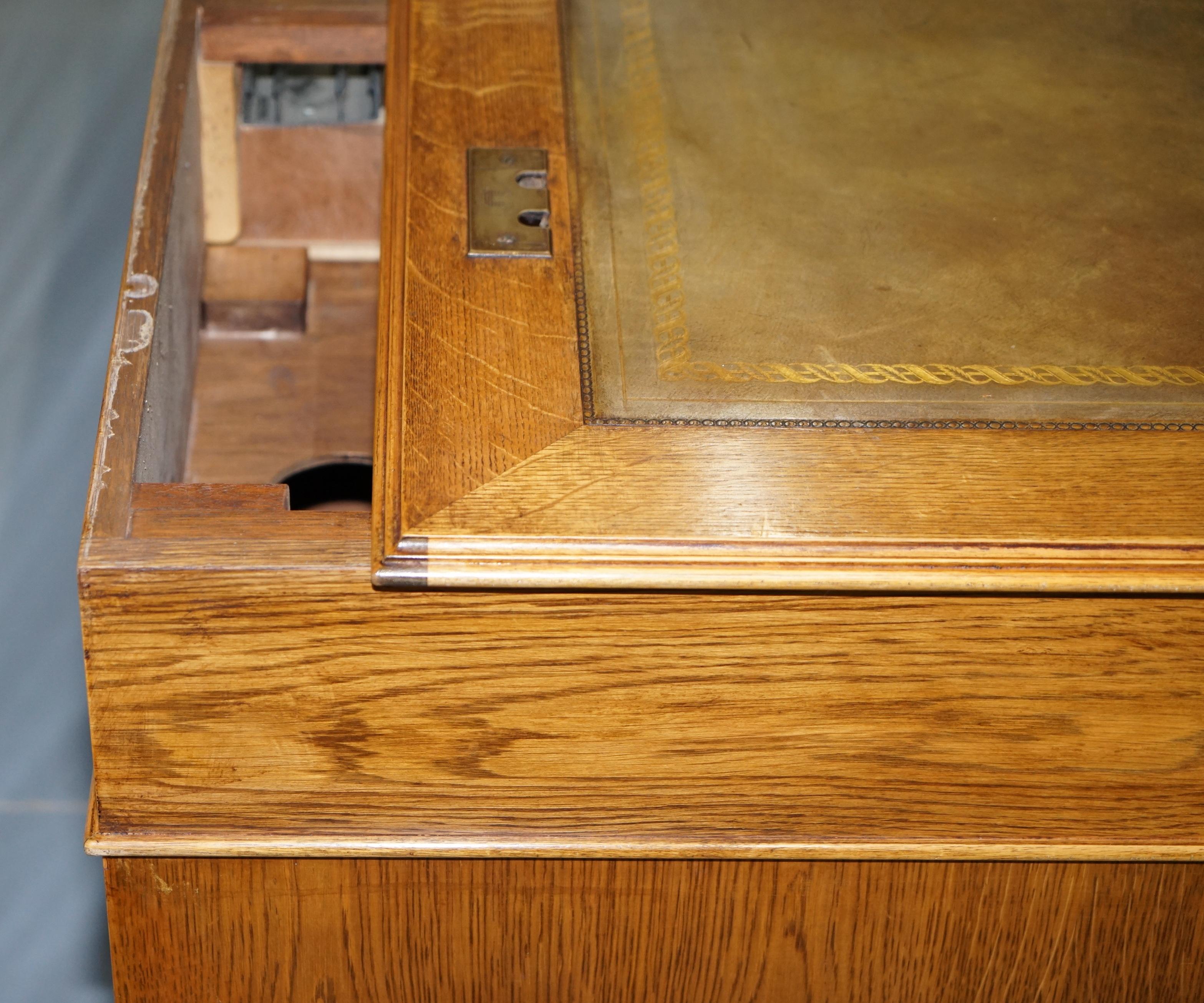 Leather Custom Made Desk Marylebone London Sliding Top & Keyboard Shelf Burr Walnut