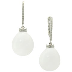 Sur mesure  Boucles d'oreilles Kogolong Gattopardo en or blanc 18 carats avec diamants