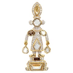 CUSTOM MADE Diamant-Figur-Anhänger aus 18K Gelbgold - 8,0 Karat