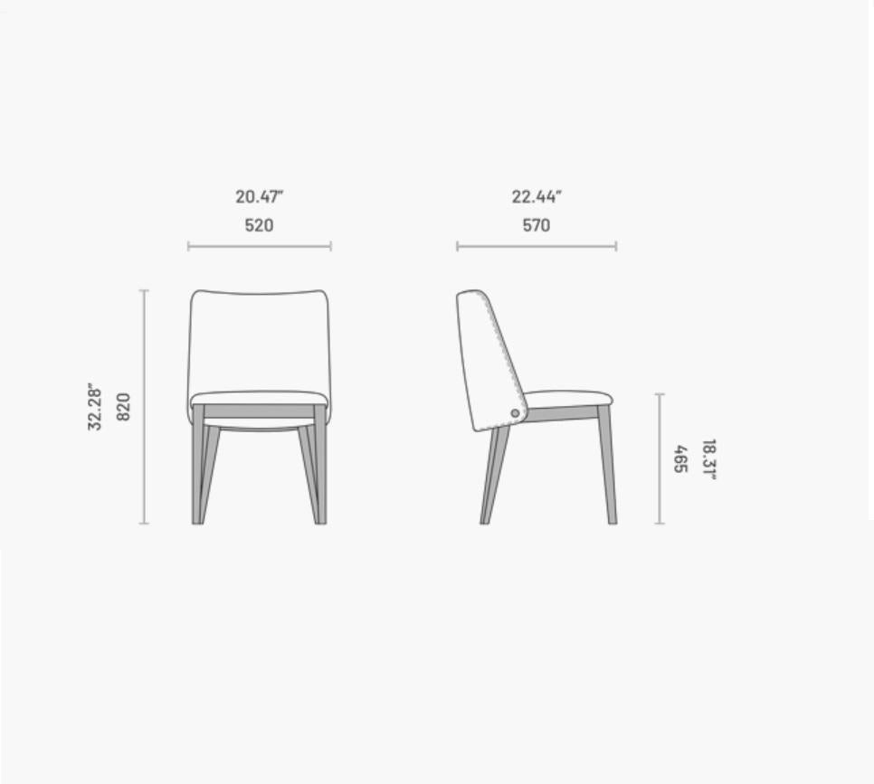 Maßgefertigter Esszimmerstuhl mit geschwungener ergonomischer Rückenlehne aus hochperformiertem Wildleder (Edelstahl) im Angebot