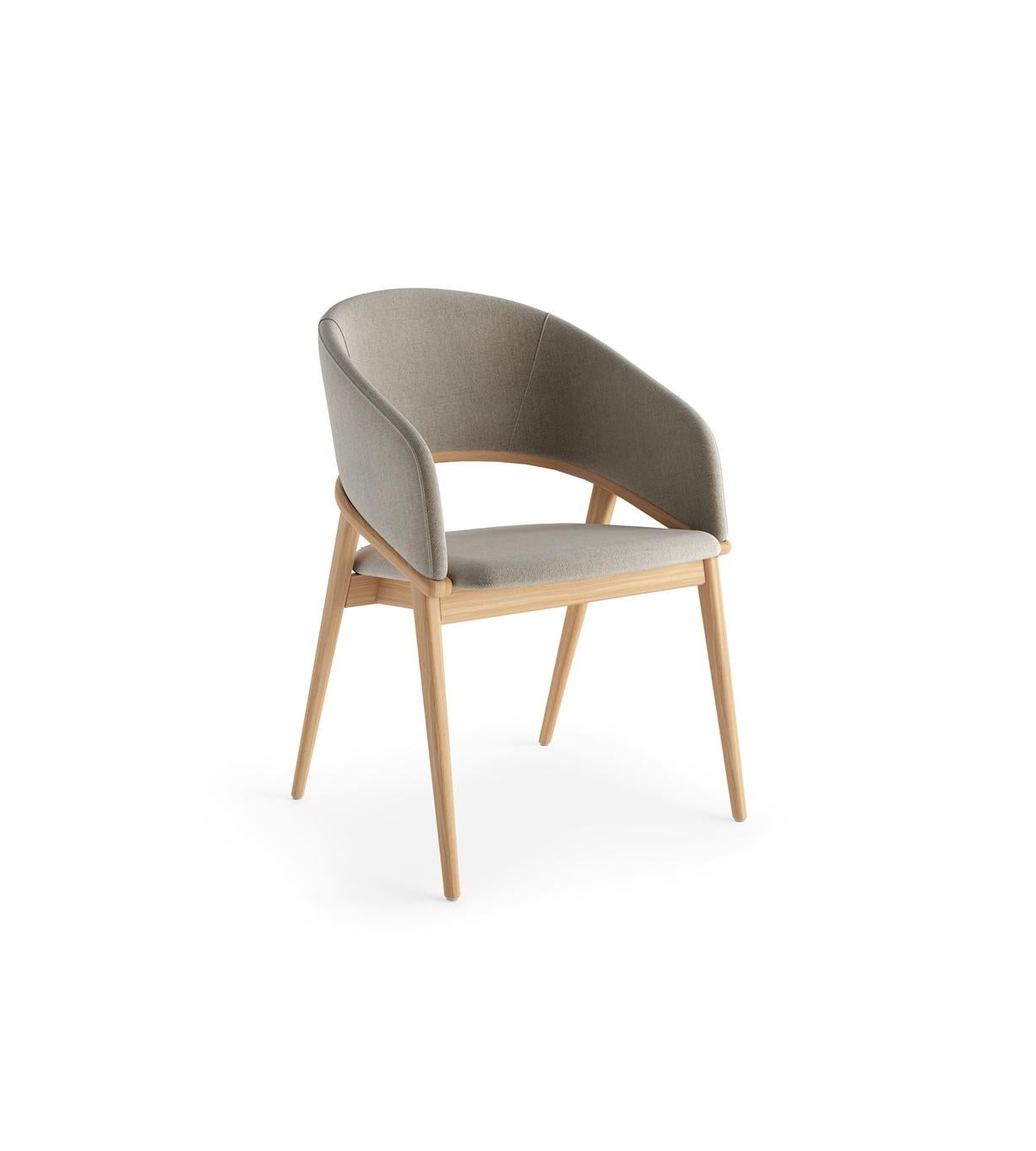 Portoghese Sedia da pranzo su misura con schienale ergonomico curvo per un comfort eccezionale in vendita