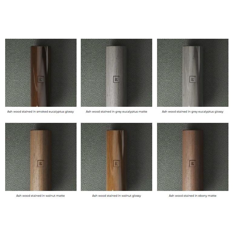 Maßgefertigter Esszimmerstuhl mit geschwungener ergonomischer Rückenlehne aus hochperformiertem Wildleder im Angebot 6