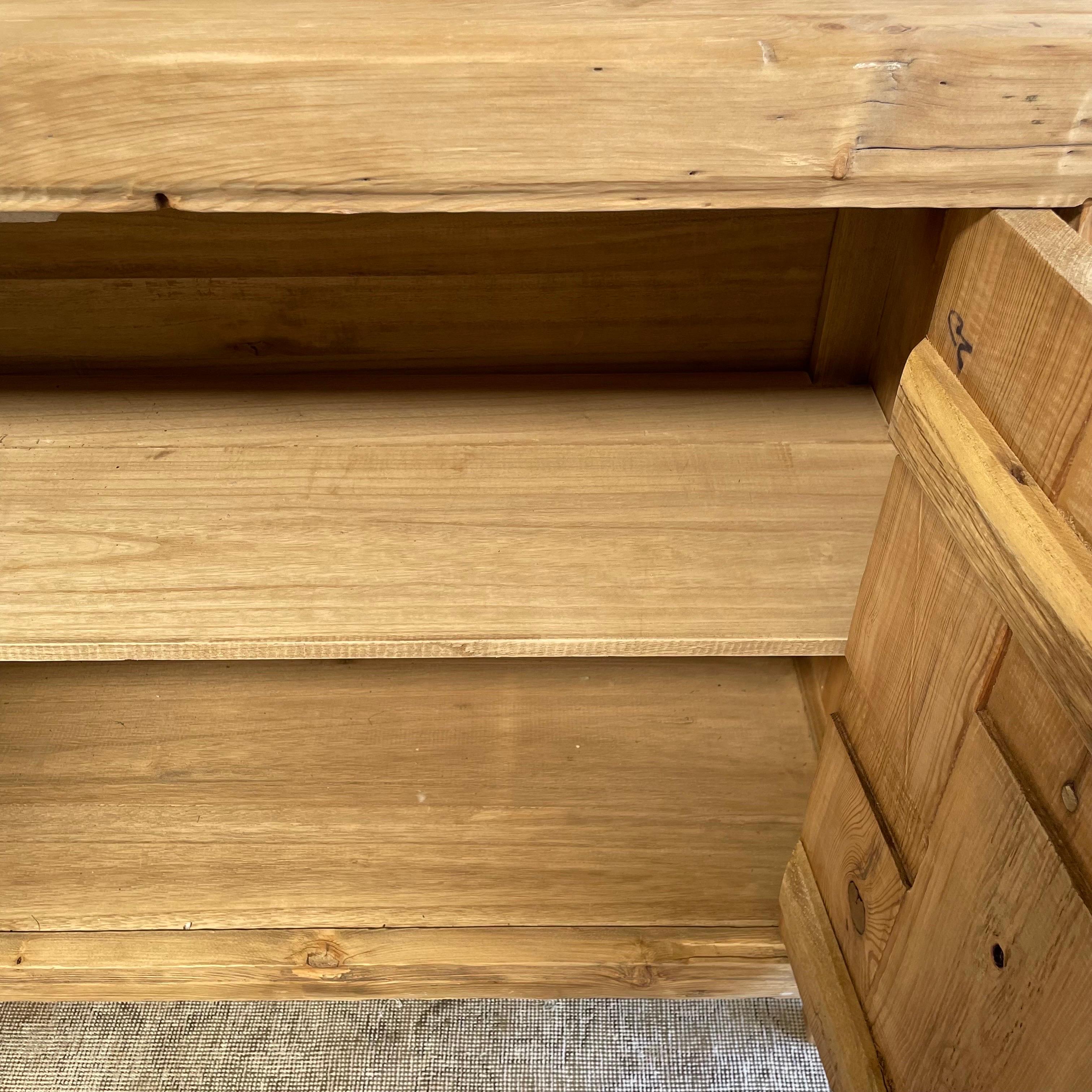 Custom Made Elm Wood 2 Door Cabinet Console For Sale 5