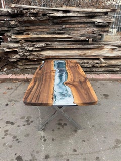 Custom Made Epoxy Resin Table - Living Room Handcrafted Table