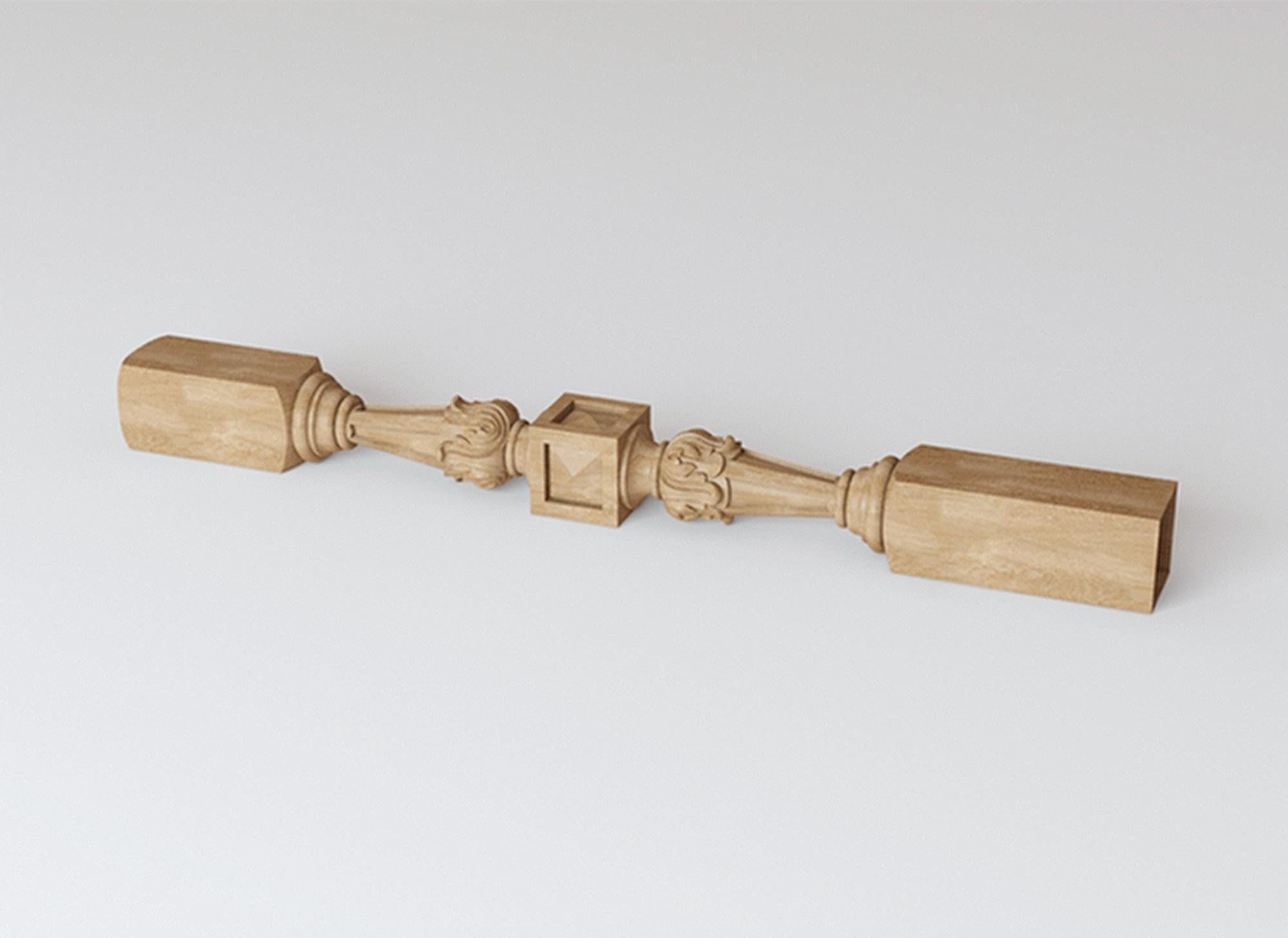 Classical Roman Custom Made Exterior Wood Newel Post in classic style. Wooden Stair Parts For Sale