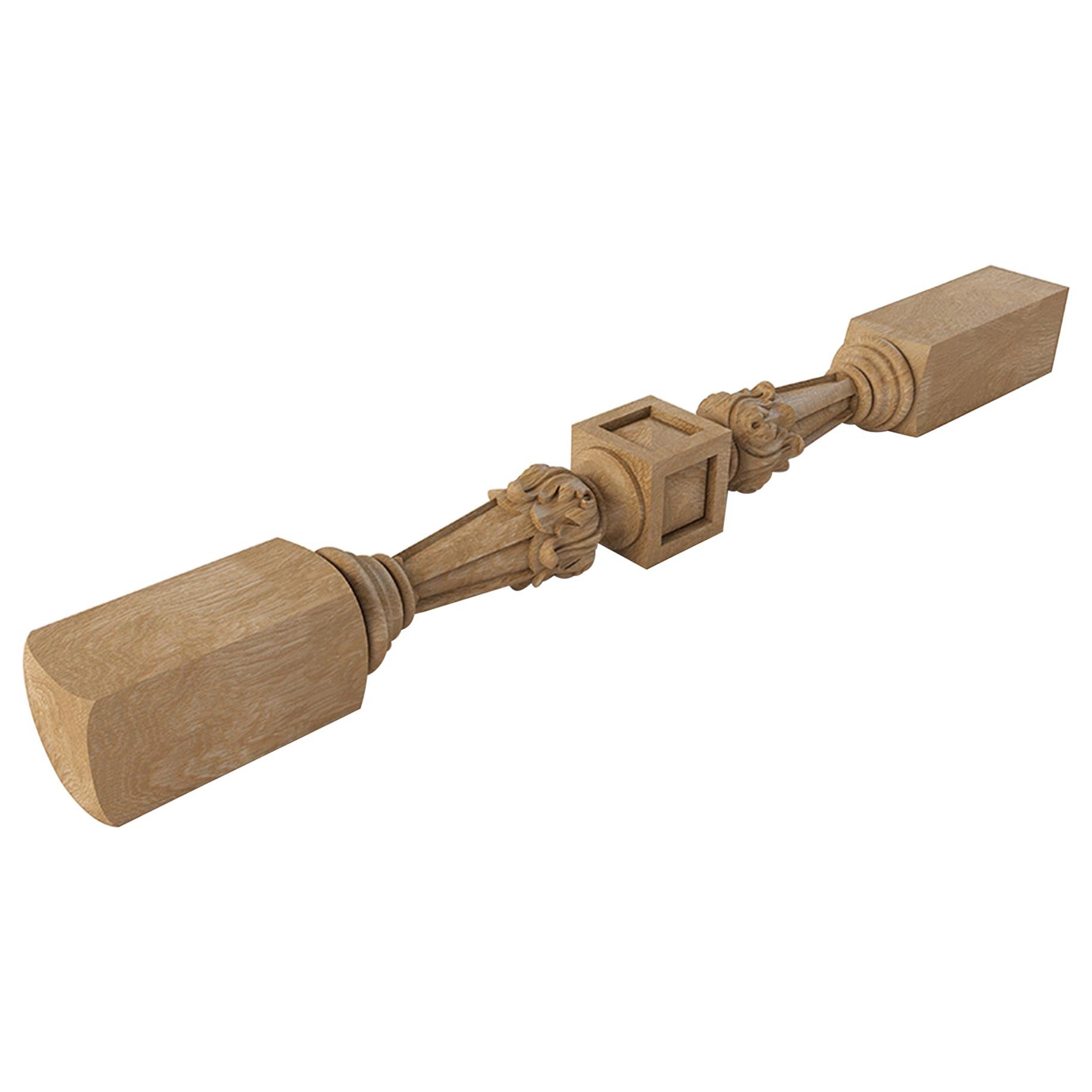 Custom Made Exterior Wood Newel Post in classic style. Wooden Stair Parts For Sale