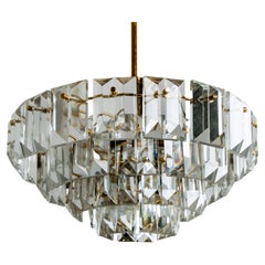 Custom Made Faceted Crystal Chrome Plated Chandelier Kinkeldey, for Ken Custom Made Faceted Crystal Chrome Plated Chandelier Kinkeldey, for Ken