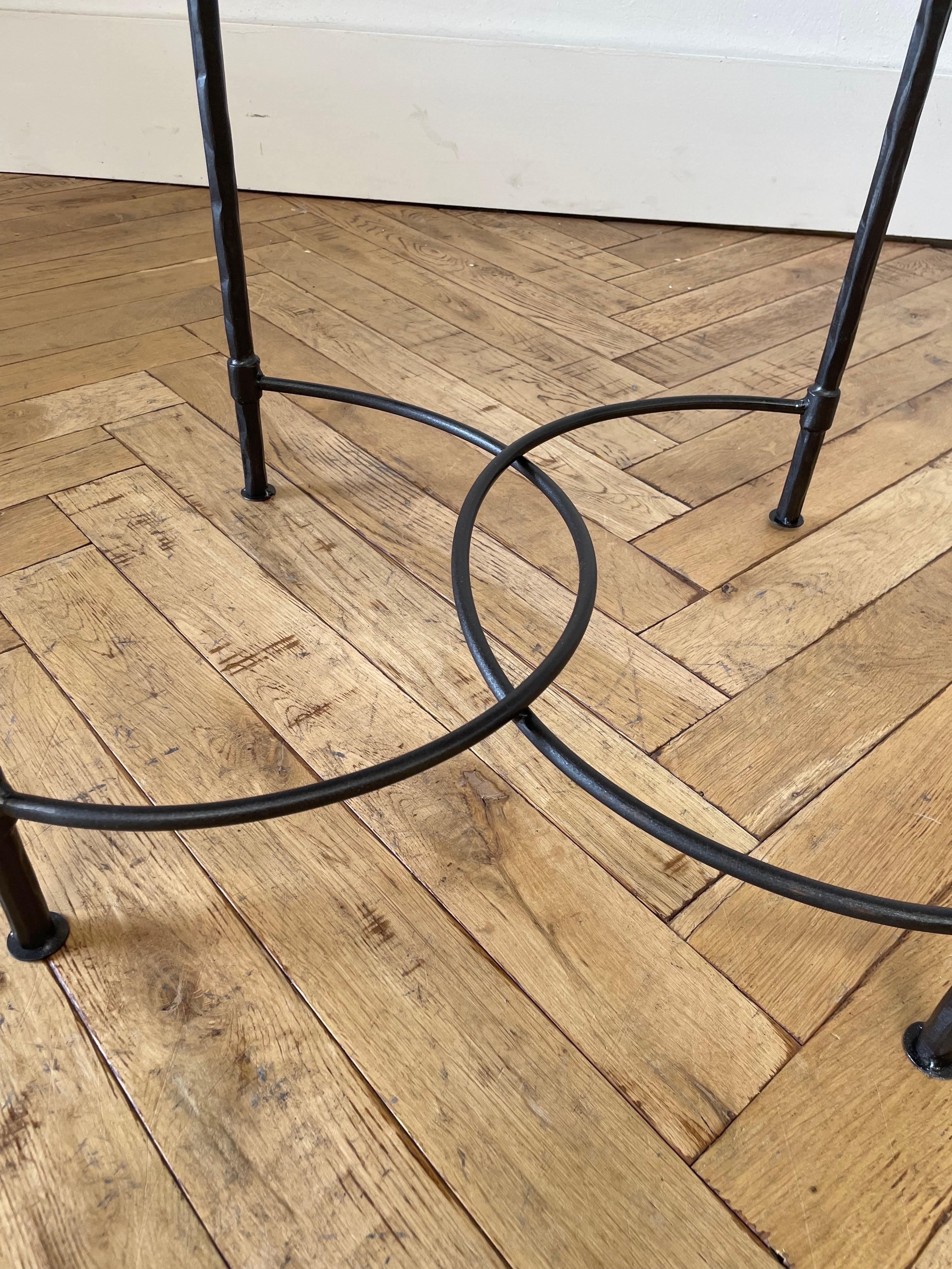 Custom Made Forged Iron European Style Dining Chair For Sale 6