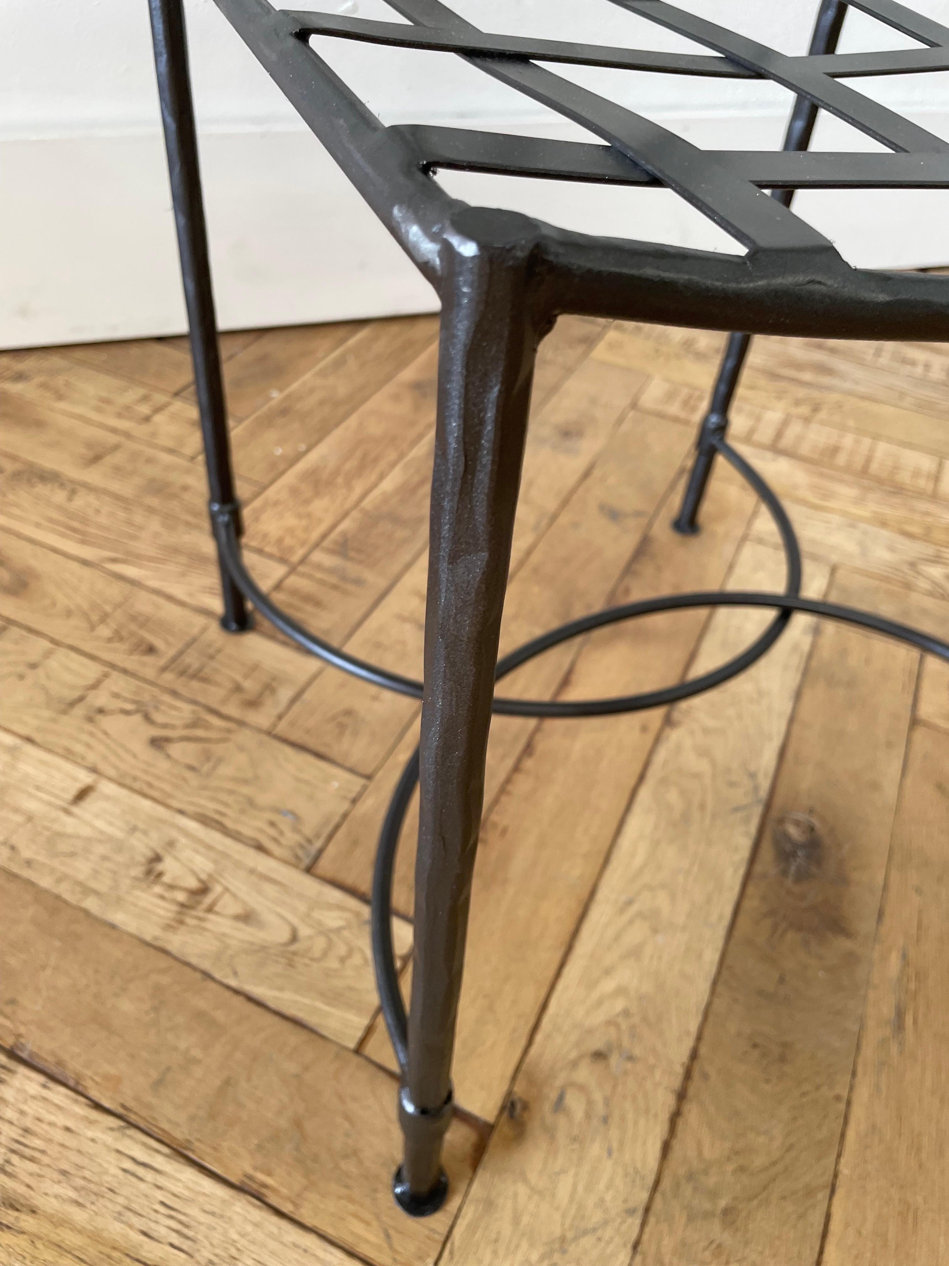 Custom Made Forged Iron European Style Dining Chair For Sale 1