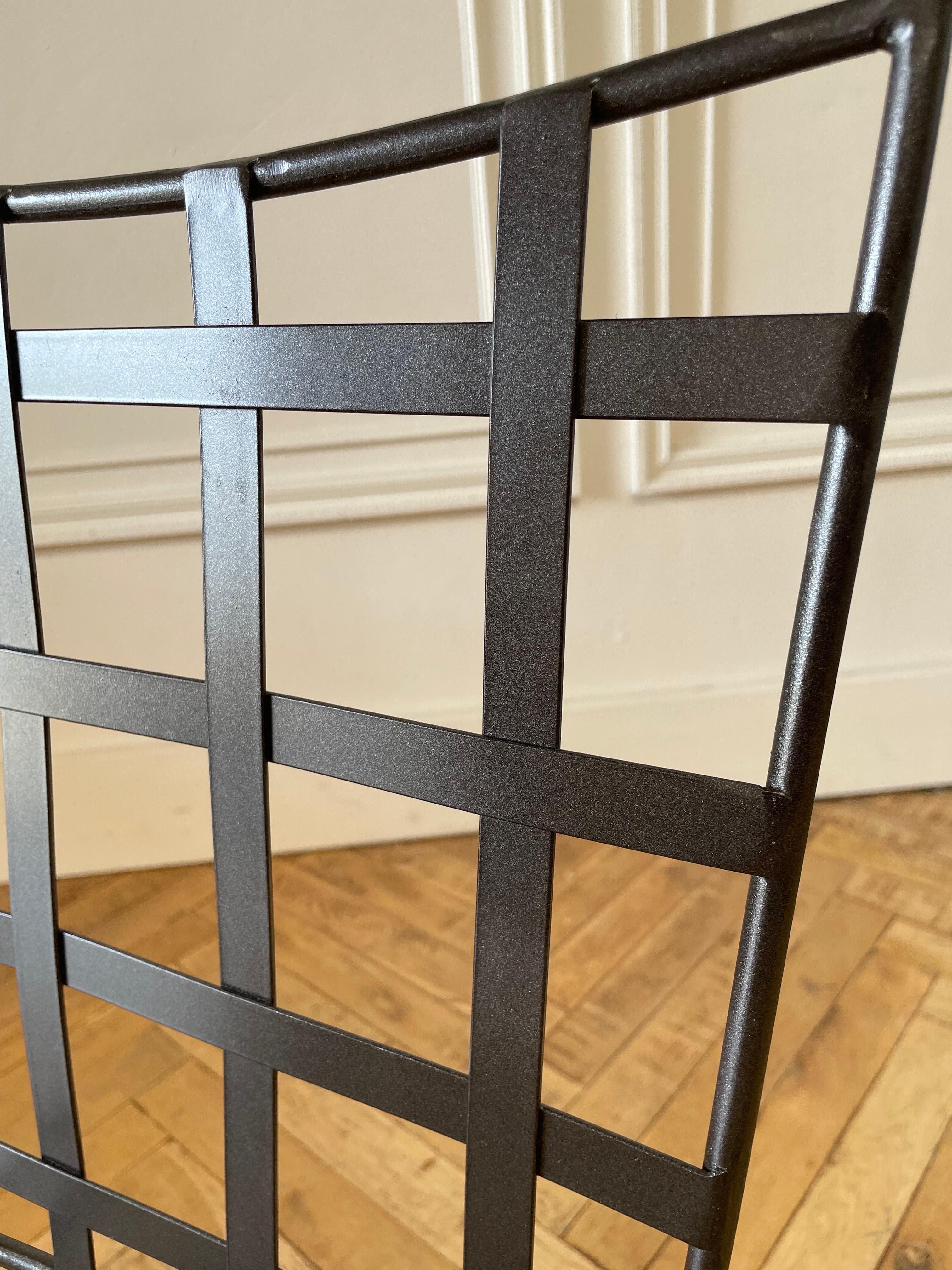 Custom Made Forged Iron European Style Dining Chair For Sale 6