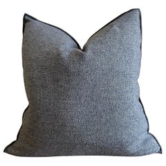 Custom Made French Outdoor Pillows in Natural Textured Outdoor Material