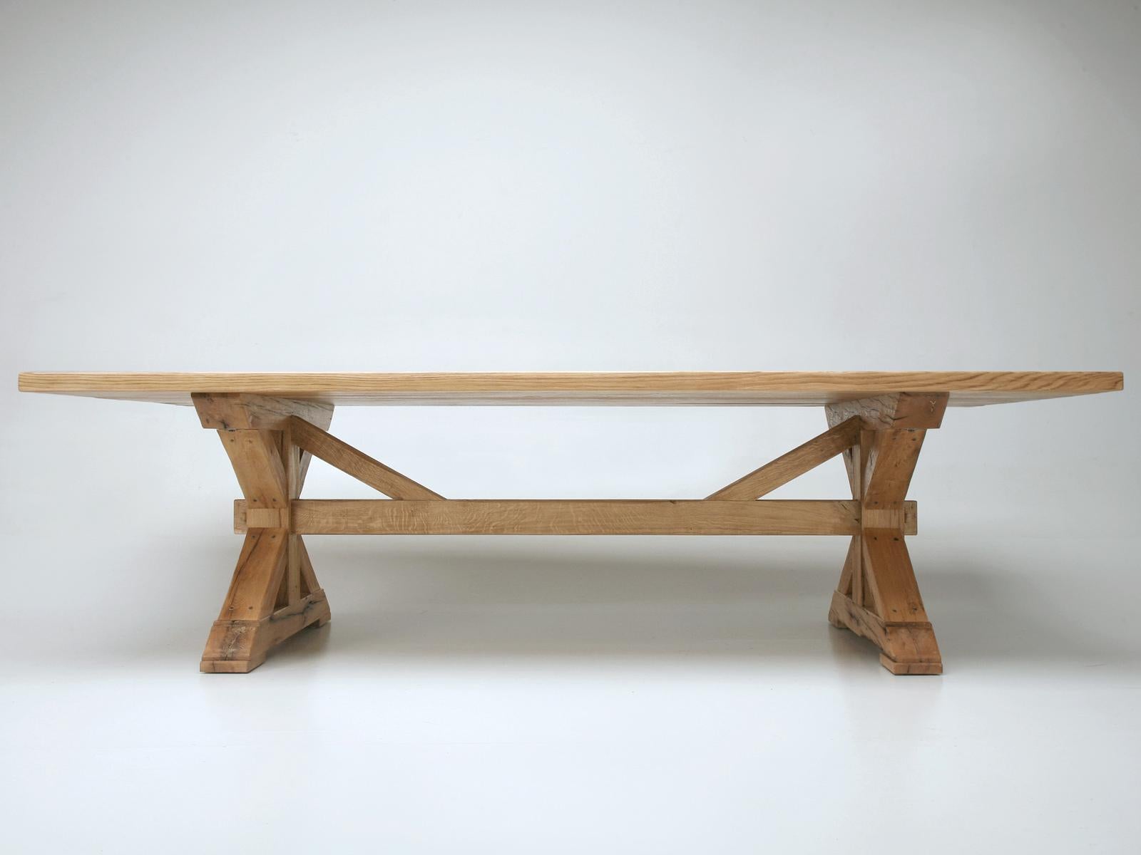 white oak farmhouse table
