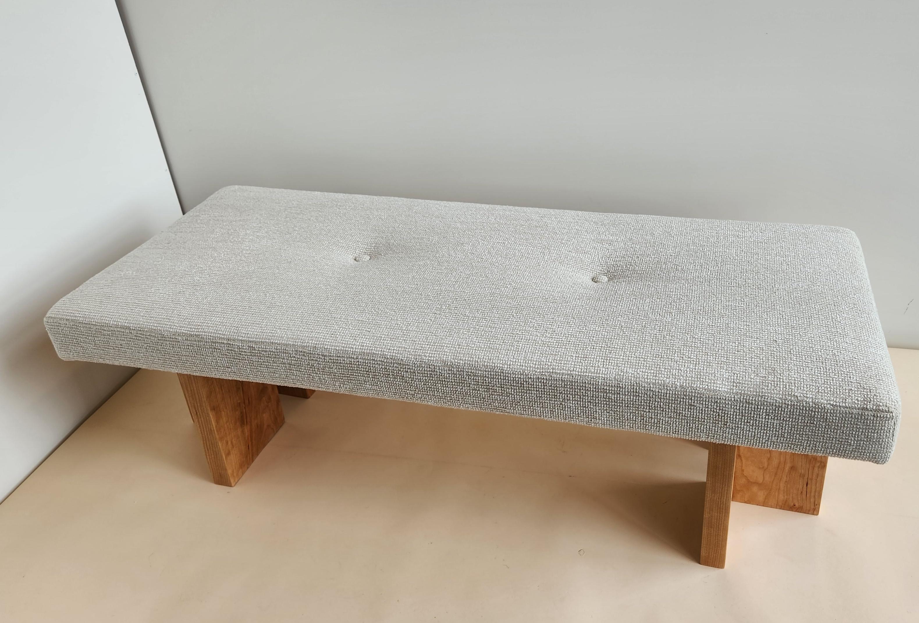Custom made Gueridon Bench, COM Upholstery, Made in USA. For Sale 5