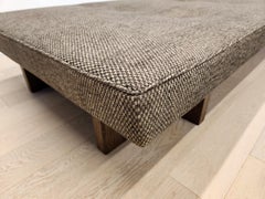 Custom Made Gueridon Day Bed with Client's Own Fabric COM, Choice of Wood Stain