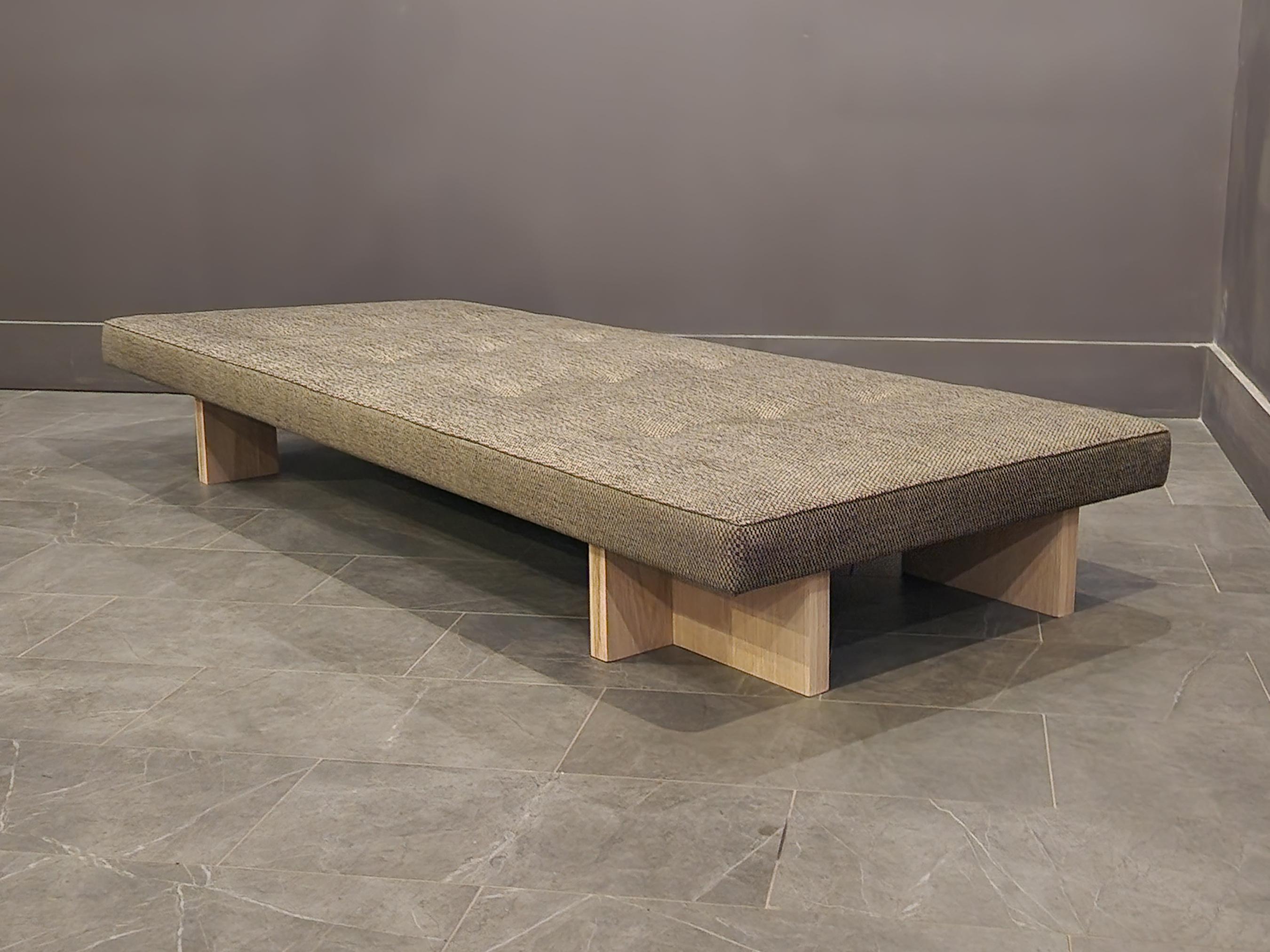Custom Made Gueridon Day Bed with Client's Own Fabric - COM For Sale 2