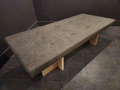 Letto da giorno artigianale Gueridon su ordinazione, tessuto COM.