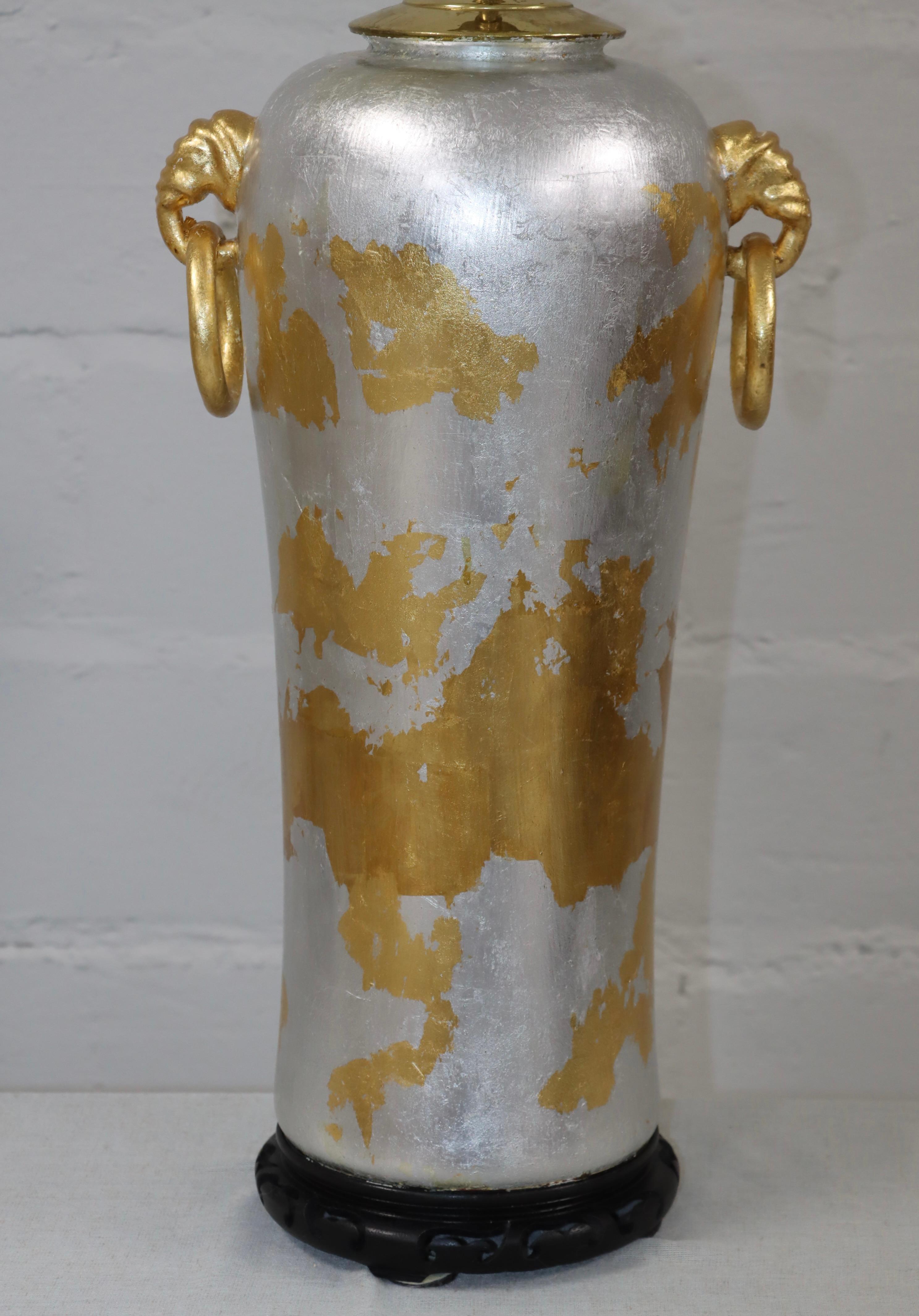 Custom Made Hand Painted Signed Large Table Lamps For Sale 7