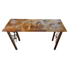 1 de 1 Console en métal signée Frank Franks sur mesure