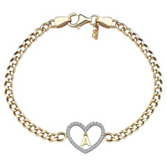 CUSTOM MADE Bracelet avec lettre en forme de coeur