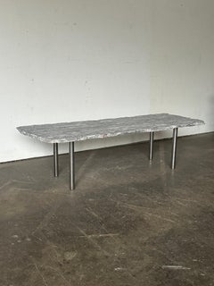 Custom Made Live Edge Marble Coffee Table