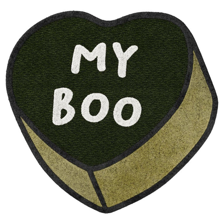 Boo Outline Rug Custom Made My Boo Shaped Design Rug for Pets For Sale at 1stDibs