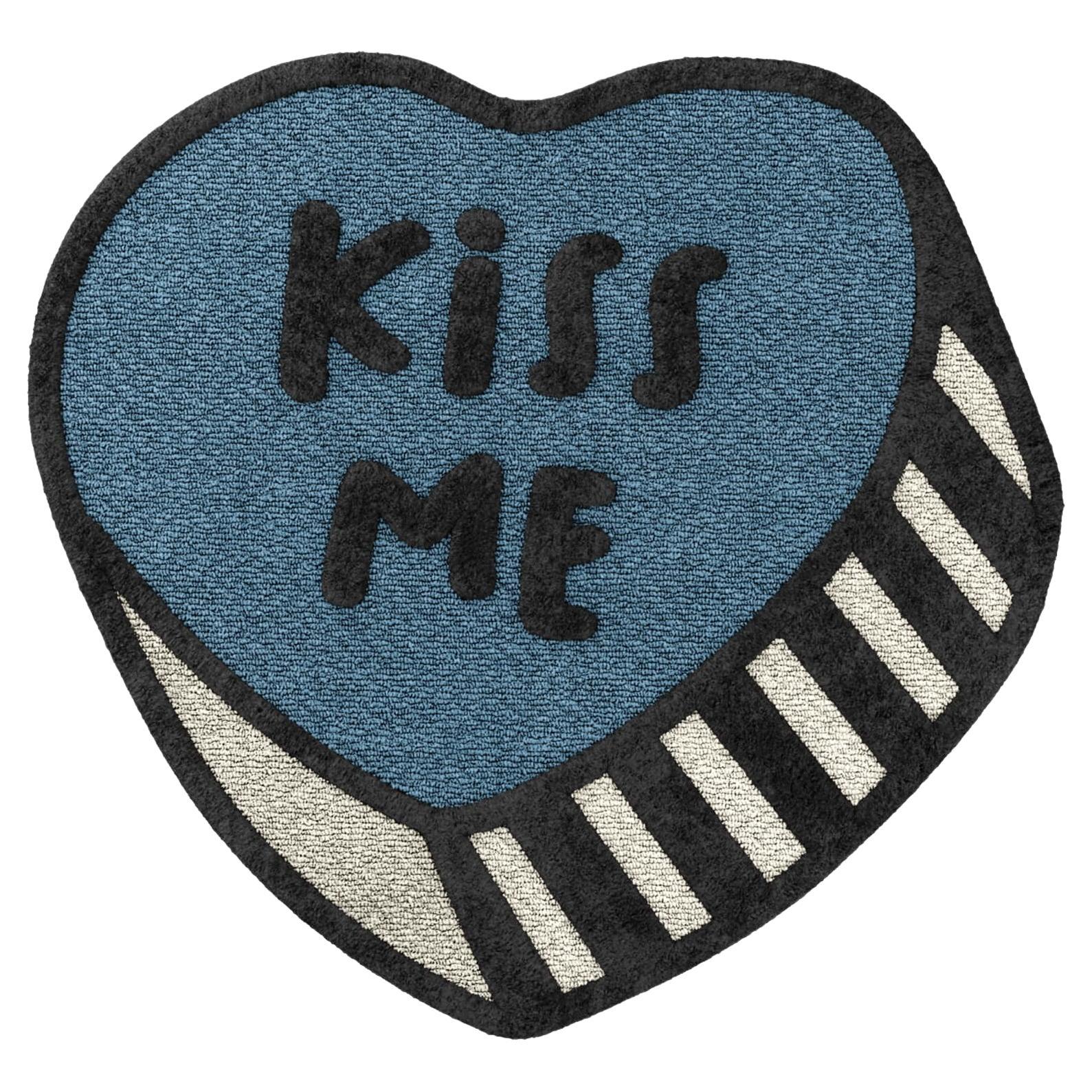 Custom Made Kiss Me Shaped Design Rug for Pets