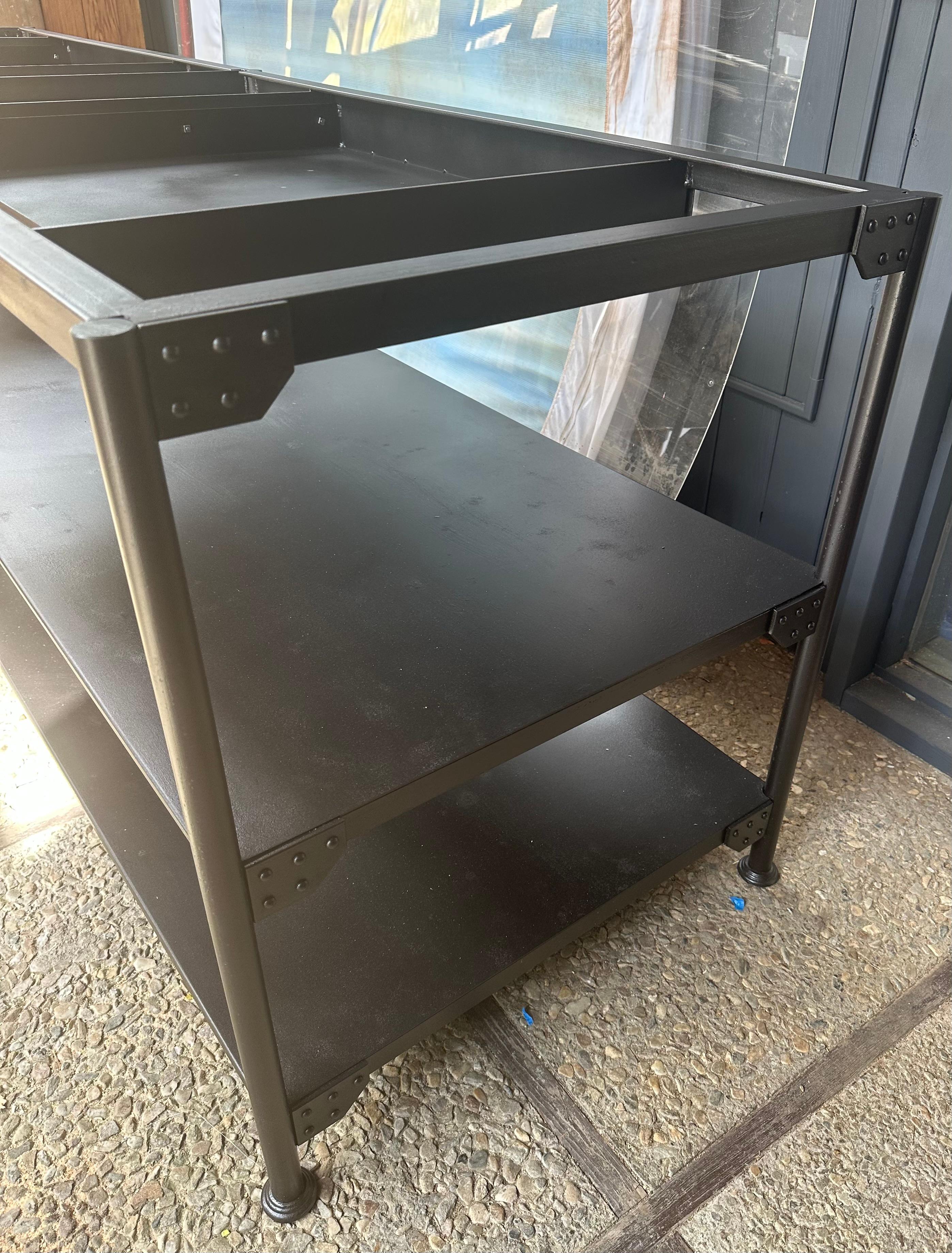 Custom Made Industrial Iron BASE for Kitchen Island or Work Table by BH&A For Sale 8