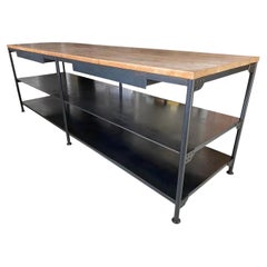 Custom Made Industrial Iron BASE for Kitchen Island or Work Table by BH&A