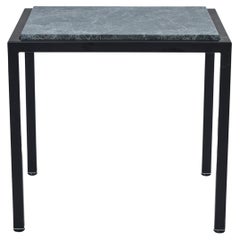 Custom Made Iron Side Table with New Soapstone Top B