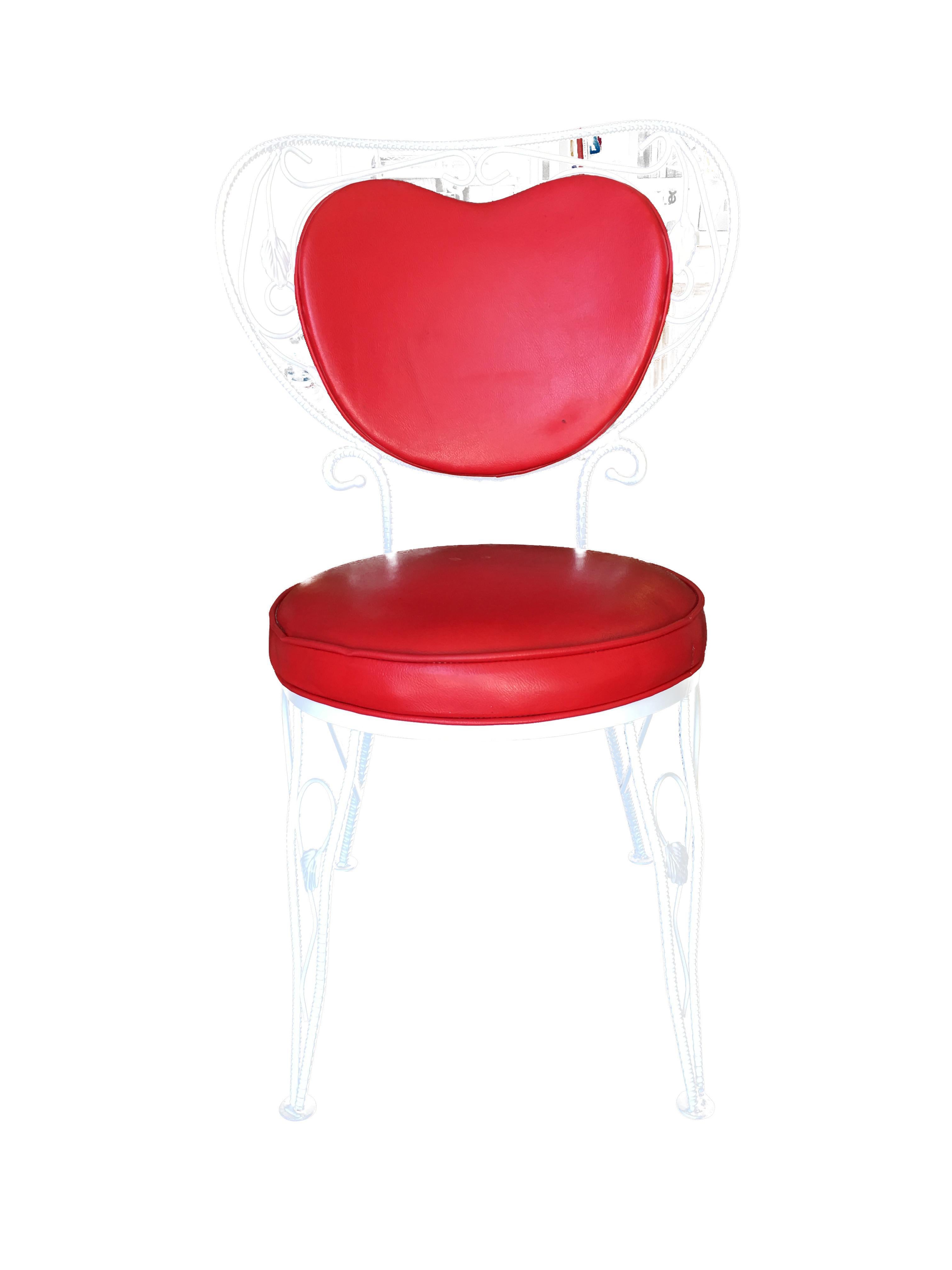 Américain Chaise longue de patio Rebar Heart en acier et acier faite sur mesure, ensemble de quatre pièces en vente