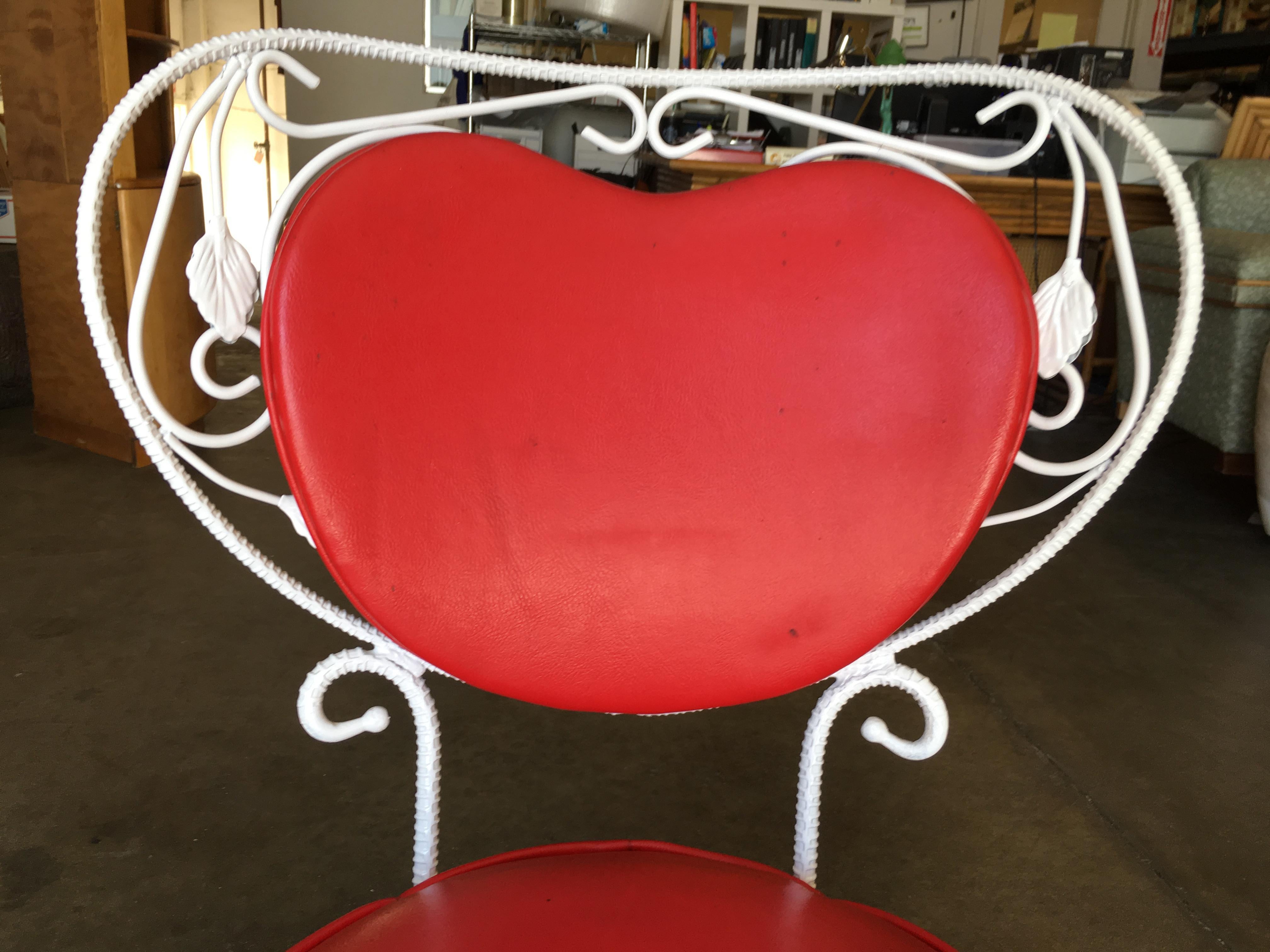 Chaise longue de patio Rebar Heart en acier et acier faite sur mesure, ensemble de quatre pièces en vente 1