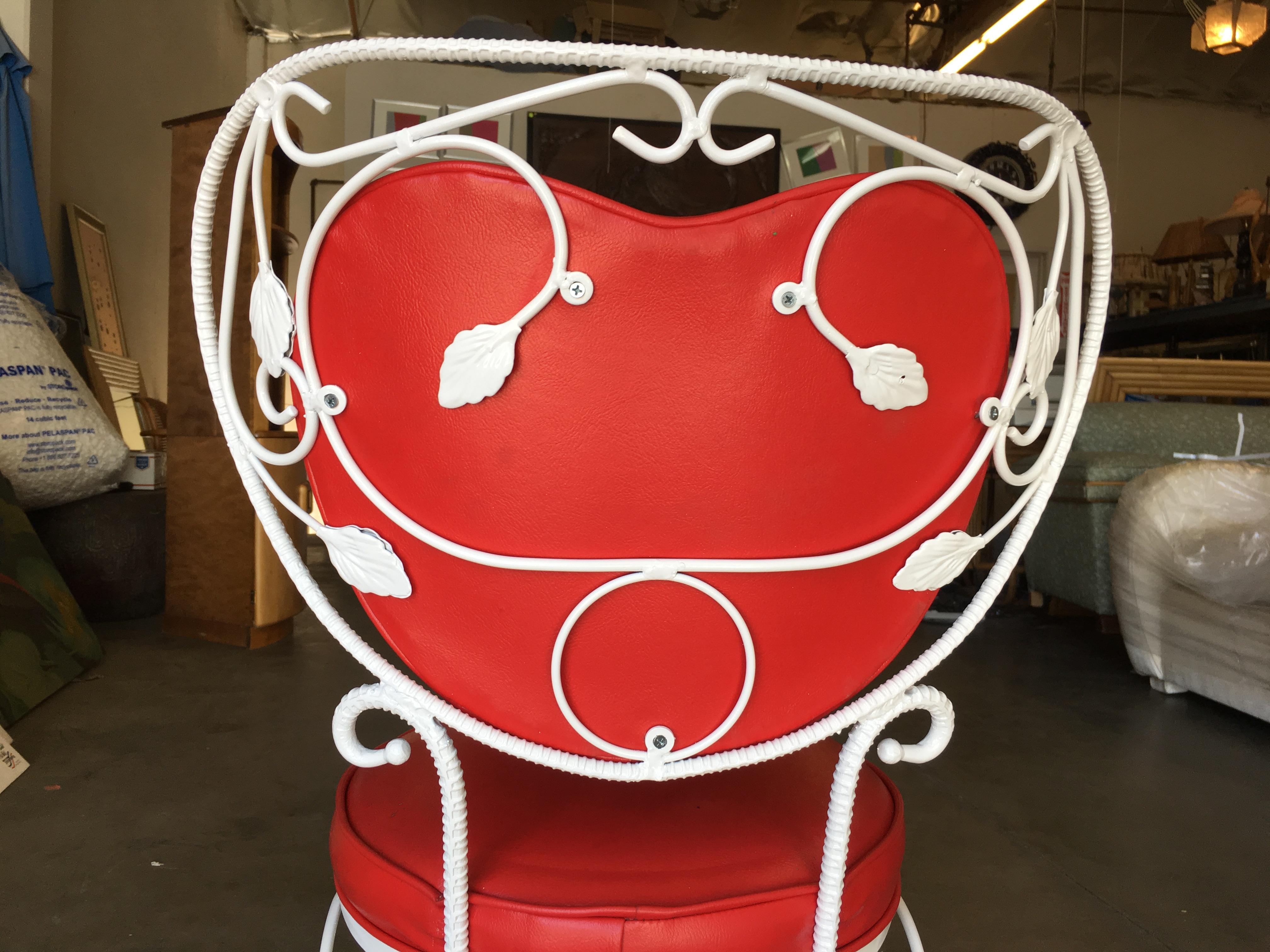 Chaise longue de patio Rebar Heart en acier et acier faite sur mesure, ensemble de quatre pièces en vente 2