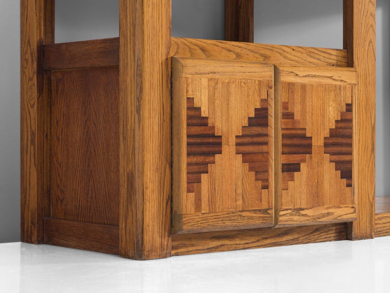 Custom-Made Italian Shelf in Walnut For Sale at 1stDibs