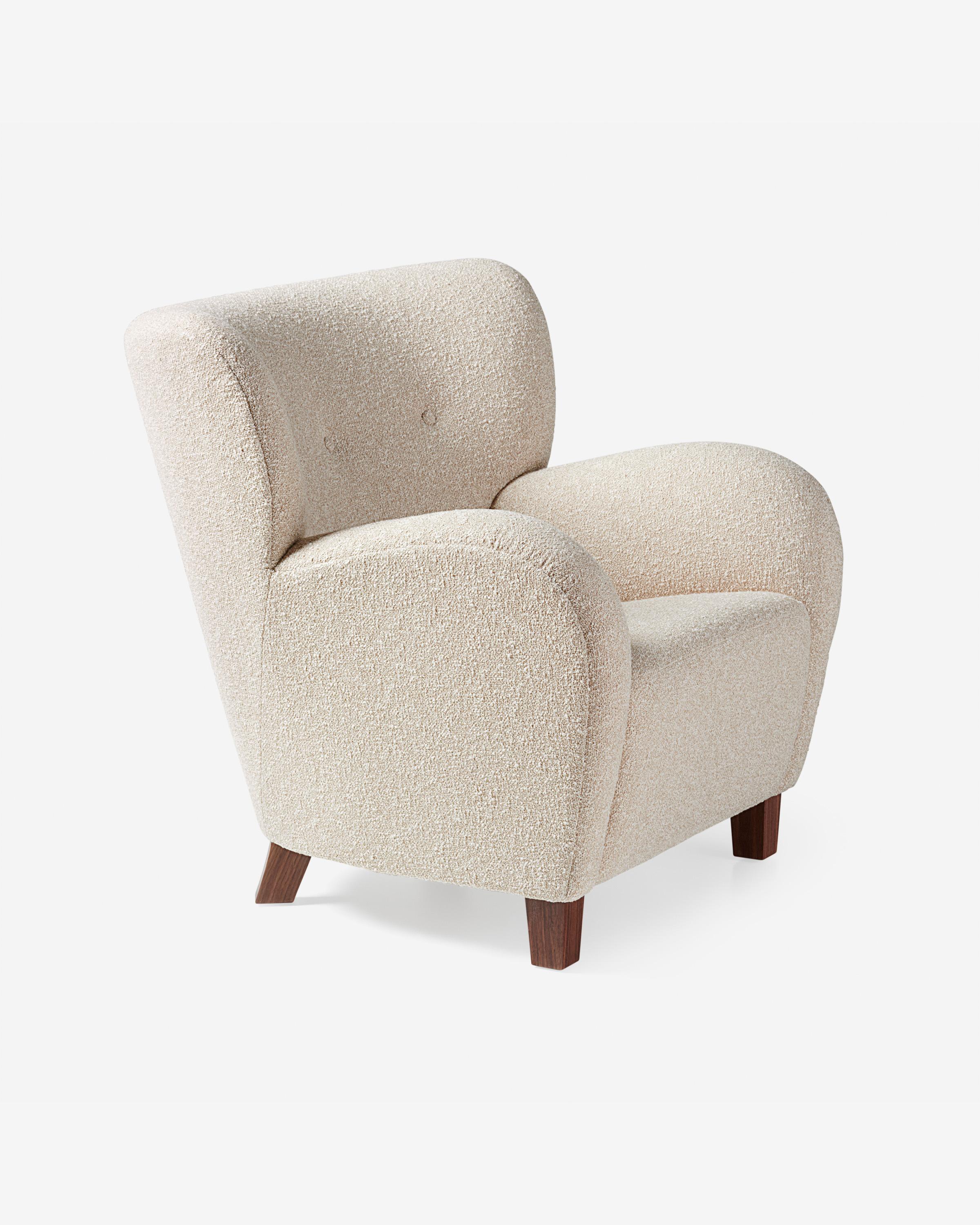 Custom Made Karu Armchair by Dagmar in Sahco Fabric In New Condition For Sale In London, England