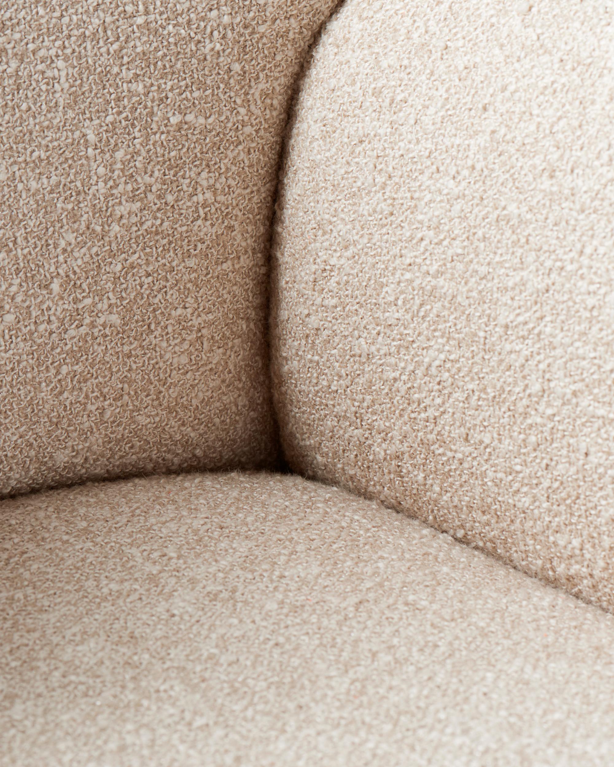 Sheepskin Custom Made Karu Armchair by Dagmar in Sahco Fabric For Sale