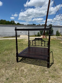 Custom made king size ebonized Raj bed