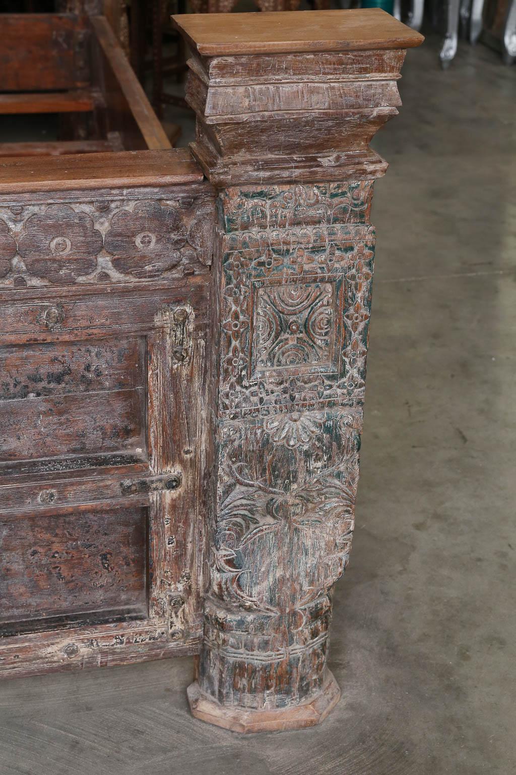 rustic king bed frame