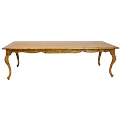 Custom-Made Kitchen or Dining Farm Table from Repurposed Antique Pine circa 1995