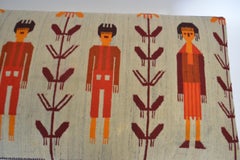 Custom Made Large Bench Upholstered with a Vintage Turkish Rug