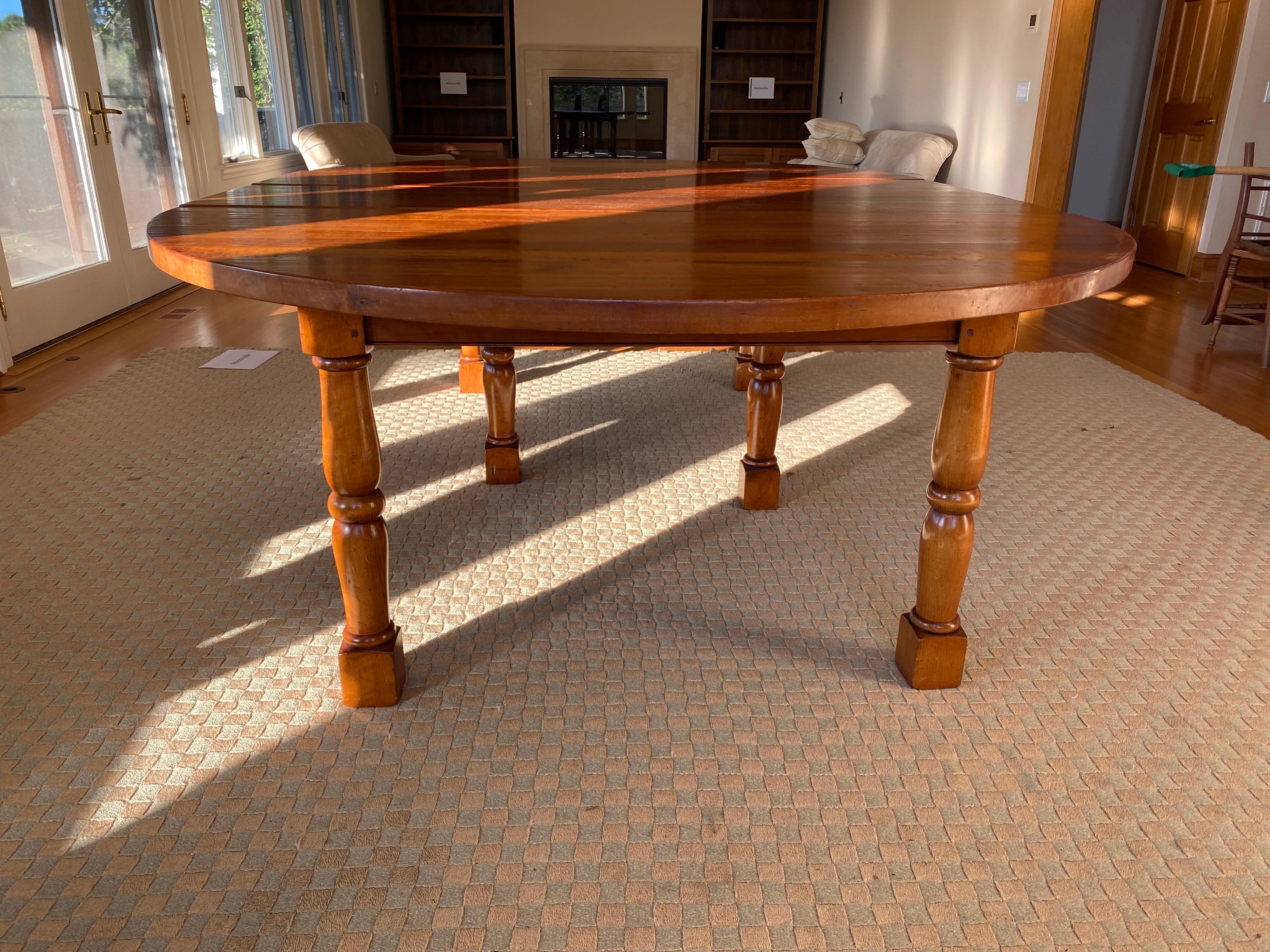 English Custom-Made Large Pine Dining Table, Made in England