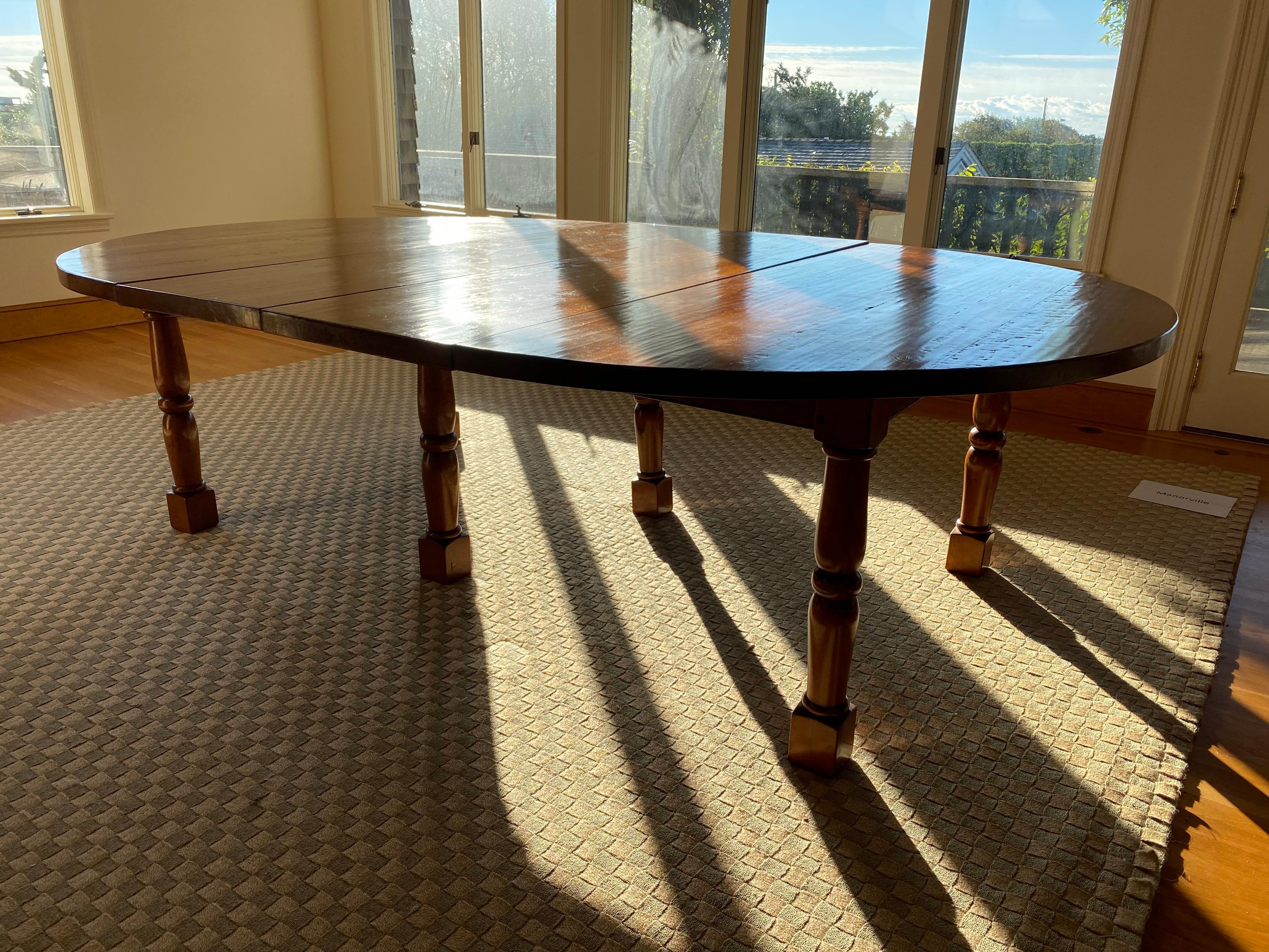 Custom-Made Large Pine Dining Table, Made in England 1