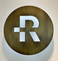 Custom Made Letter Sign in Solid Brass by Cain Studio, Made in the USA