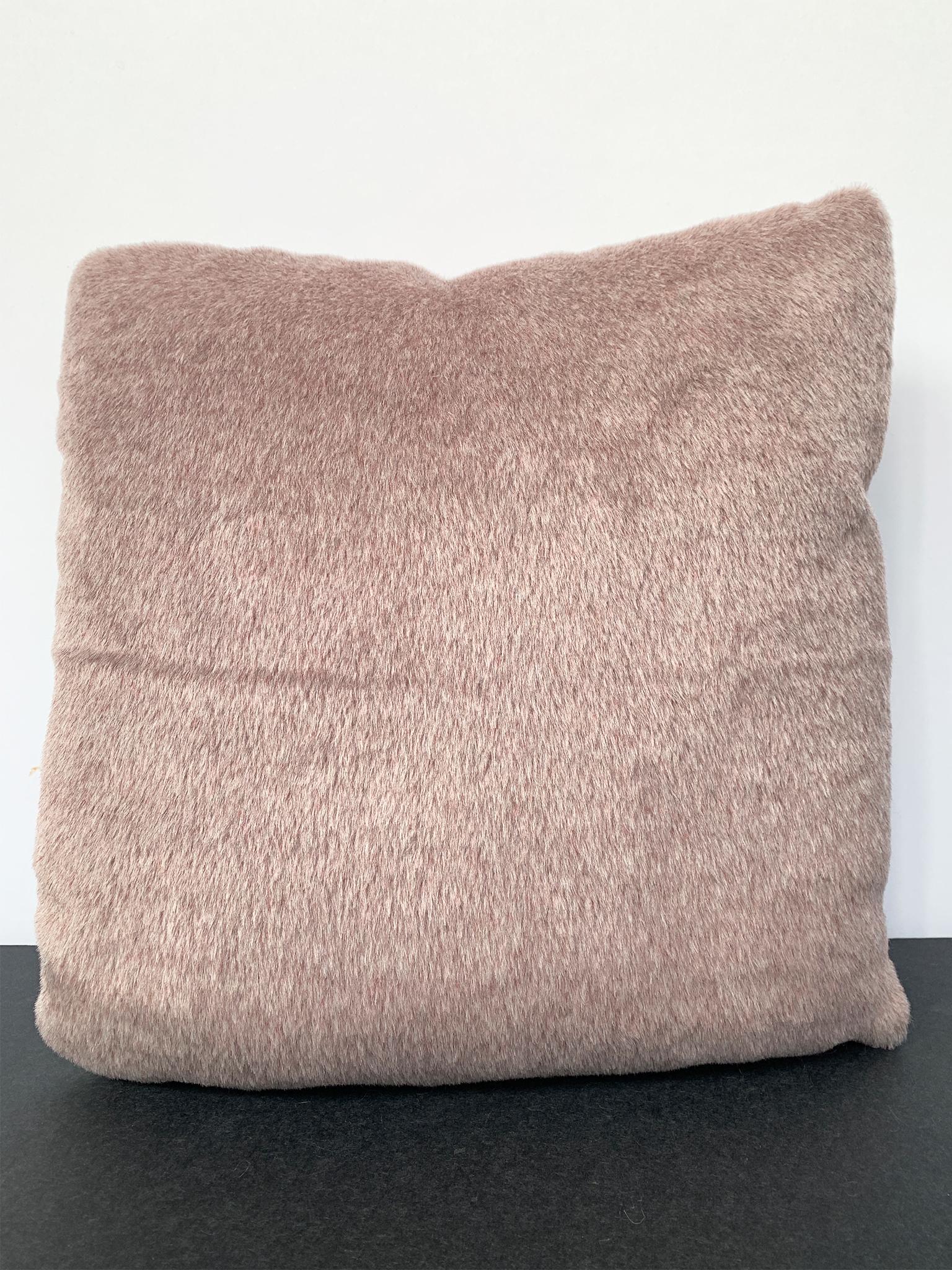 Contemporary Custom-Made Lilac Mohair Pillow For Sale