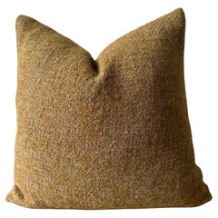 Custom Made Linen and Wool Blend Pillow with Down Feather Insert