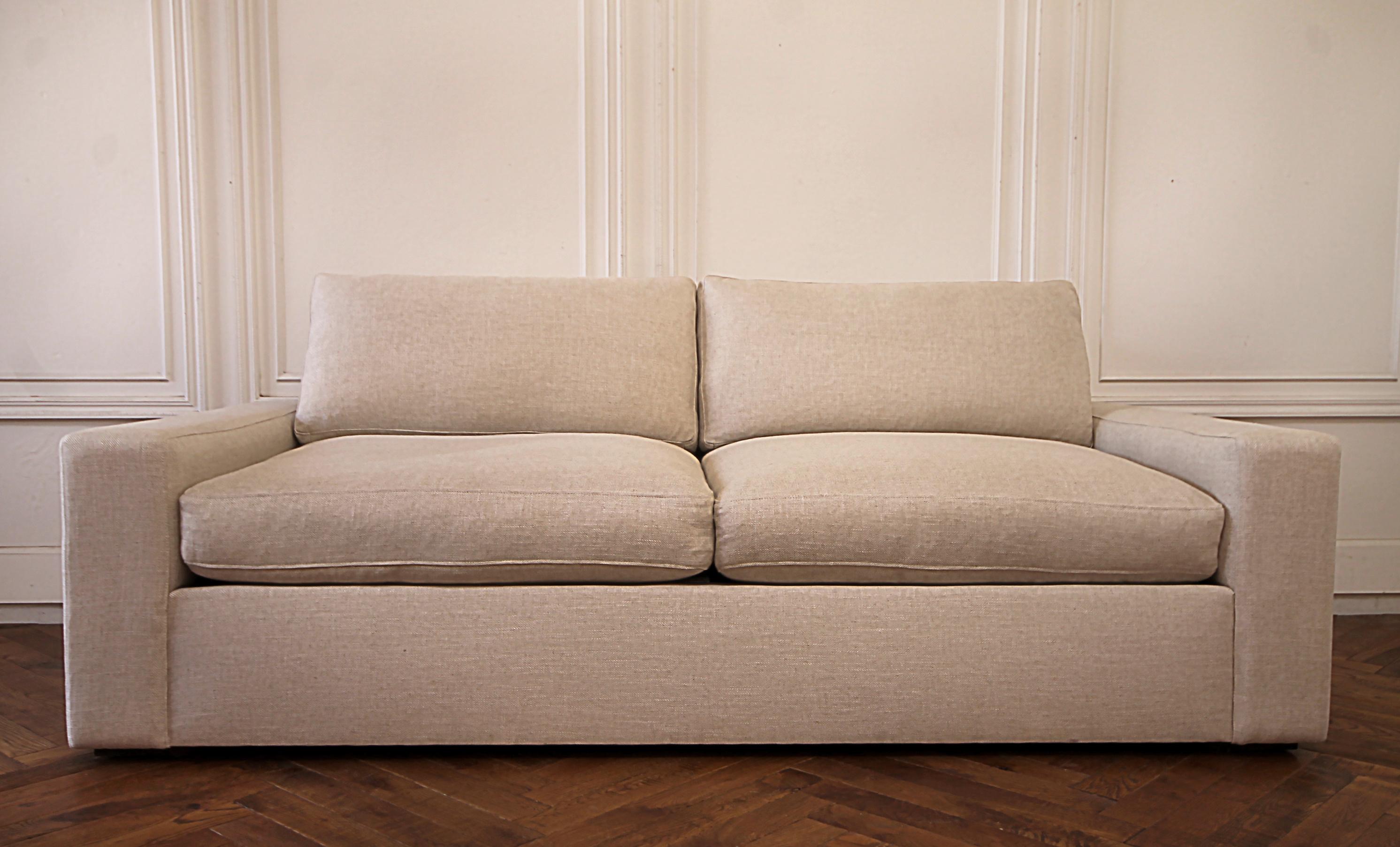 linen down sofa