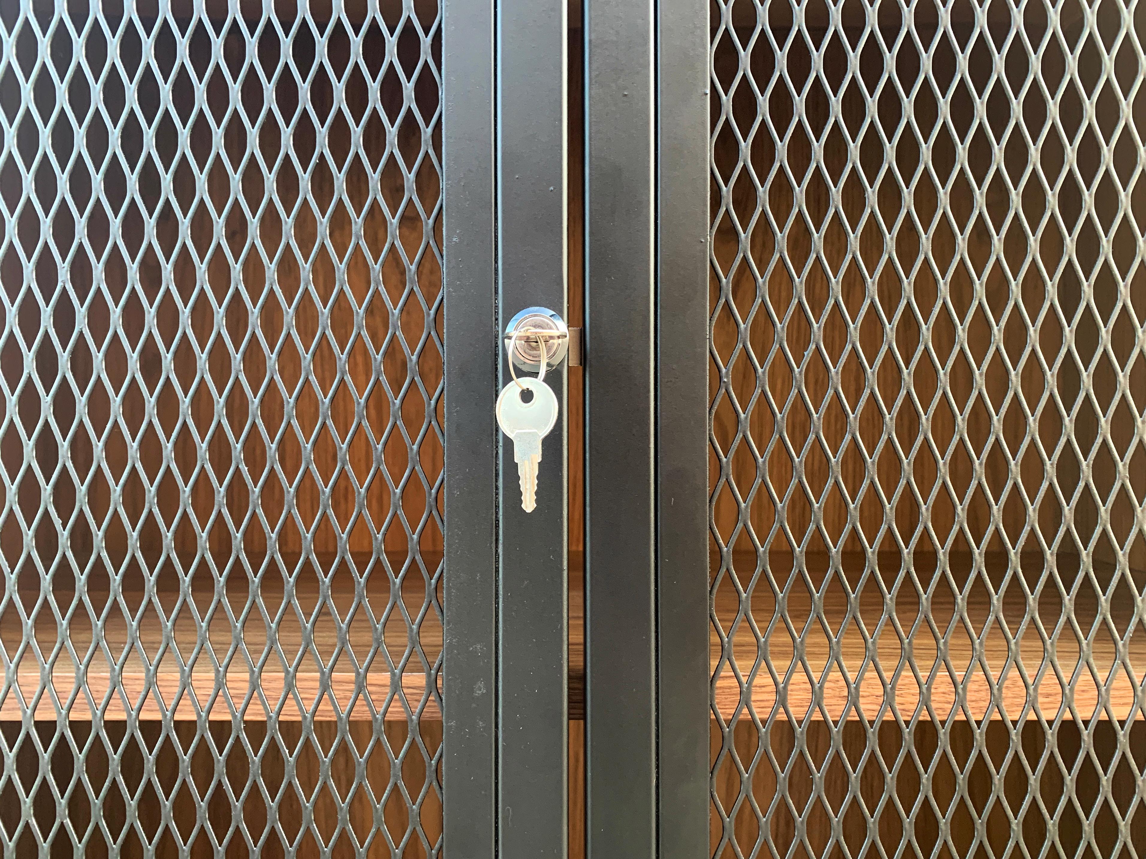 Custom Made Locking with Expanded Metal Doors, Heavy Duty at