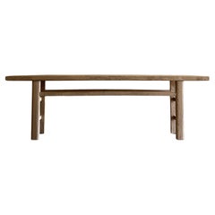 Custom Made Long Elm Wood Console Table 108"