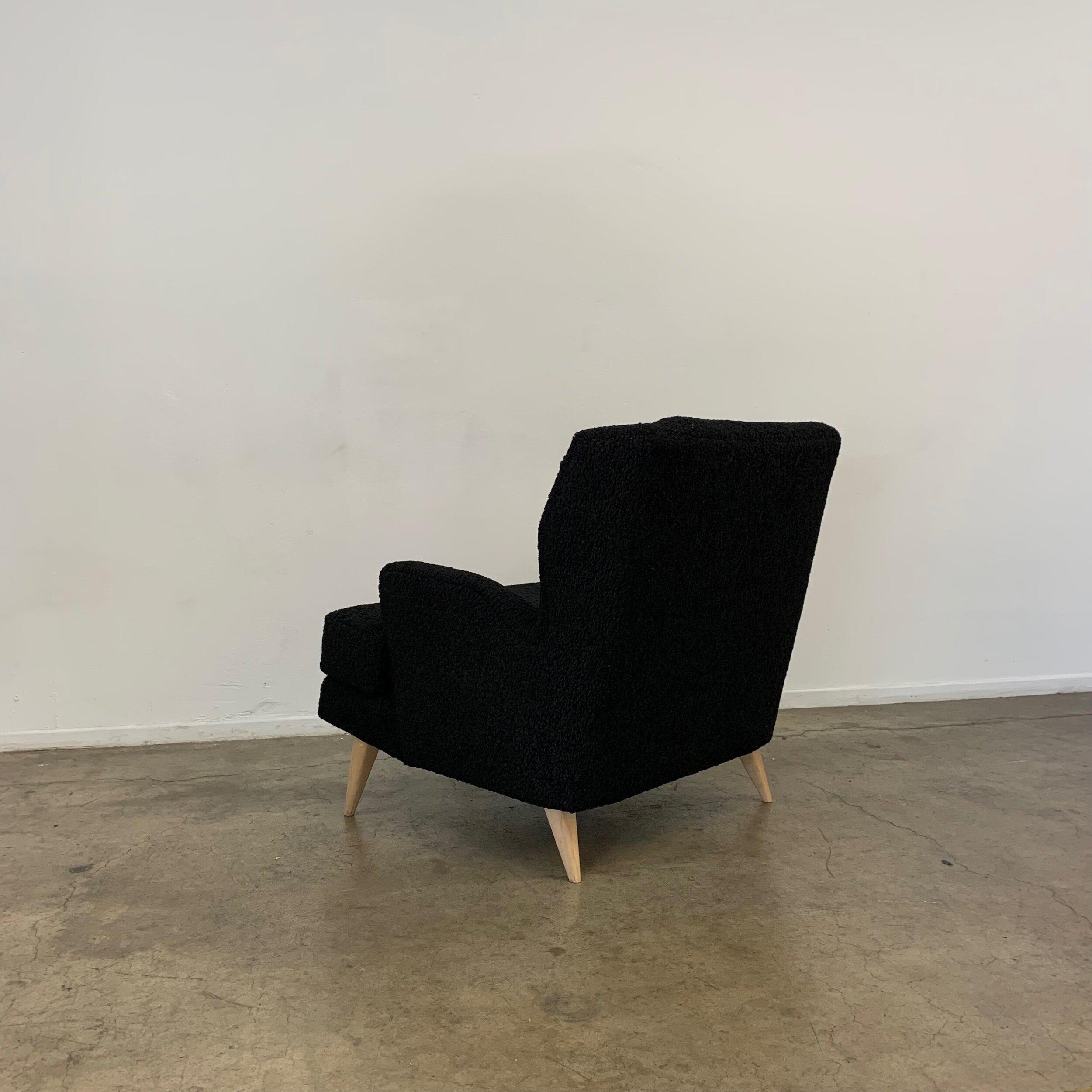 CUSTOM MADE Lounge Chair aus schwarzem Sherpa im Angebot 4